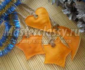 Новогодний эко-декор. Елочные игрушки из апельсиновой кожуры. Мастер-класс с пошаговыми фото