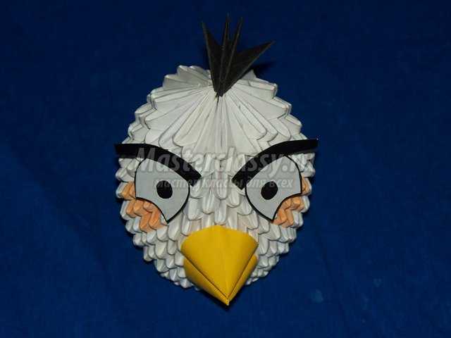 Модульное оригами Птичка Матильда (Angry Birds)