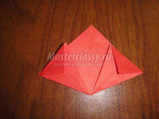 елочная игрушка оригами. Новогодний цветок