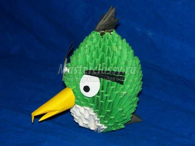 Модульное оригами Птичка Хэл (Angry Birds)