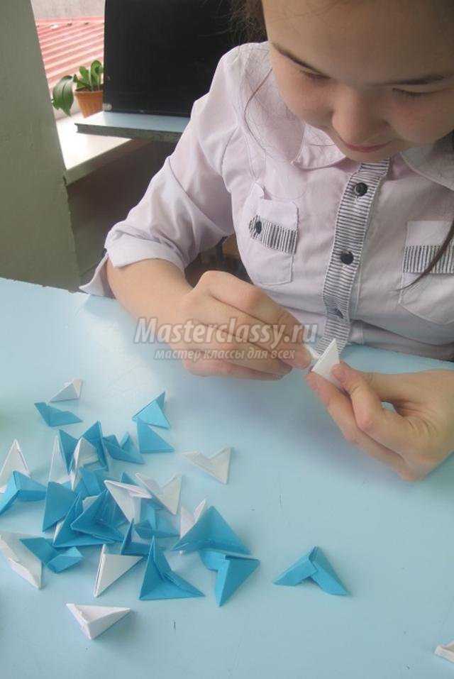 часы в технике квиллинг и оригами