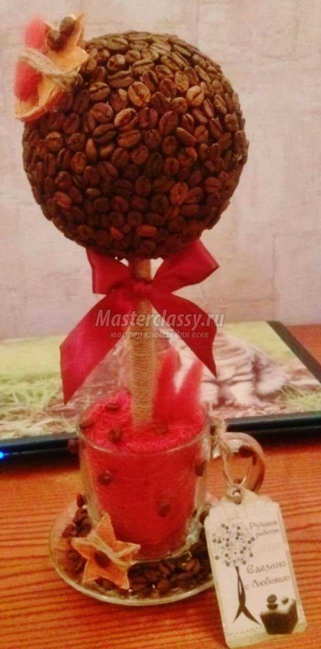 топиарий из кофе своими руками на день Святого Валентина