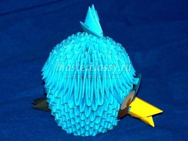 Модульное оригами Птичка Джей (Джейк, Джим) (Angry Birds)