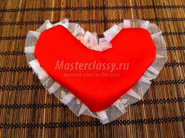 сердце из ткани ко Дню Святого Валентина