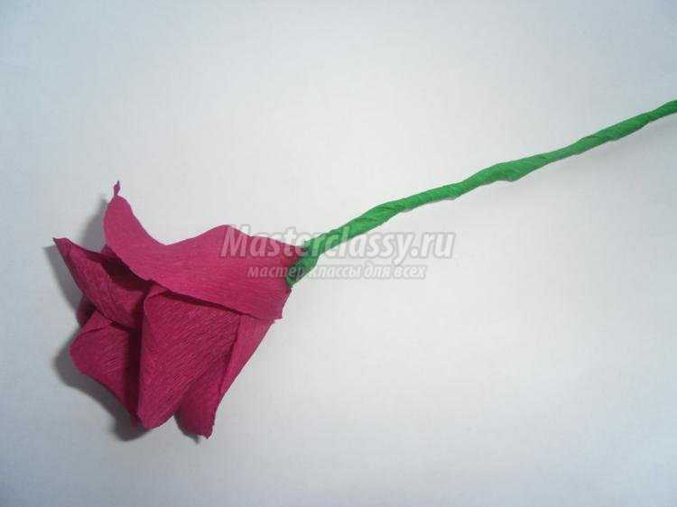 букет роз из гофрированной бумаги ко Дню Святого Валентина