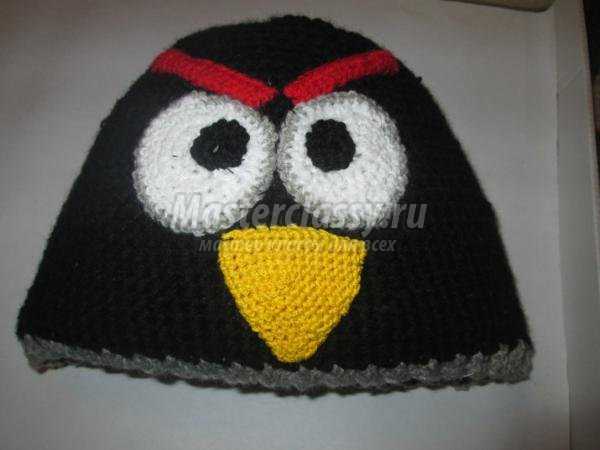 вязаная крючком шапочка. Angry Birds