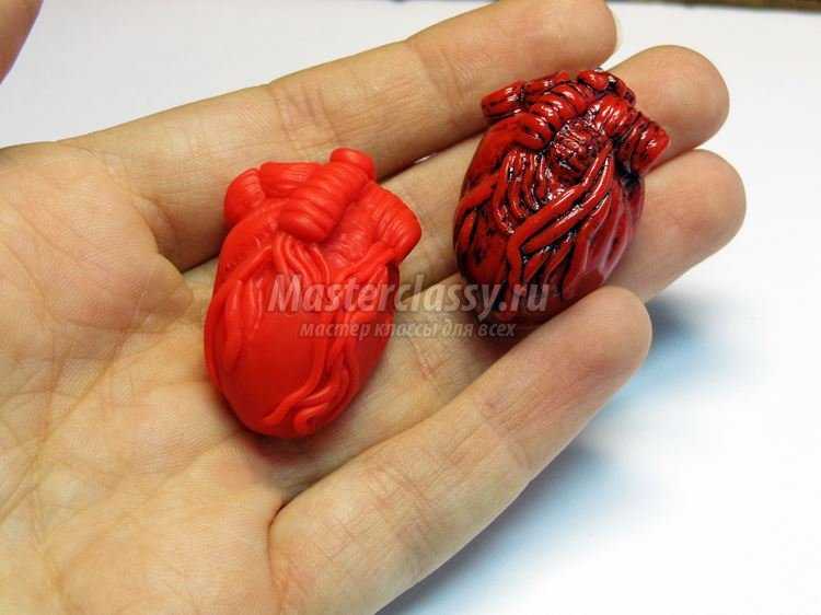 сердце из полимерной глины