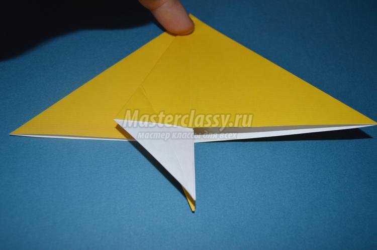 оригами книжная закладка. Лебедь