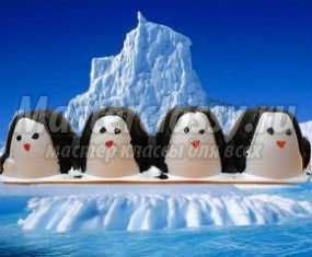 Пингвины из яичных лотков. Мастер-класс с пошаговыми фото