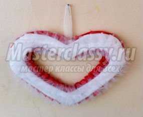 Сердце из картона и ткани ко Дню Святого Валентина. Мастер-класс с пошаговыми фото