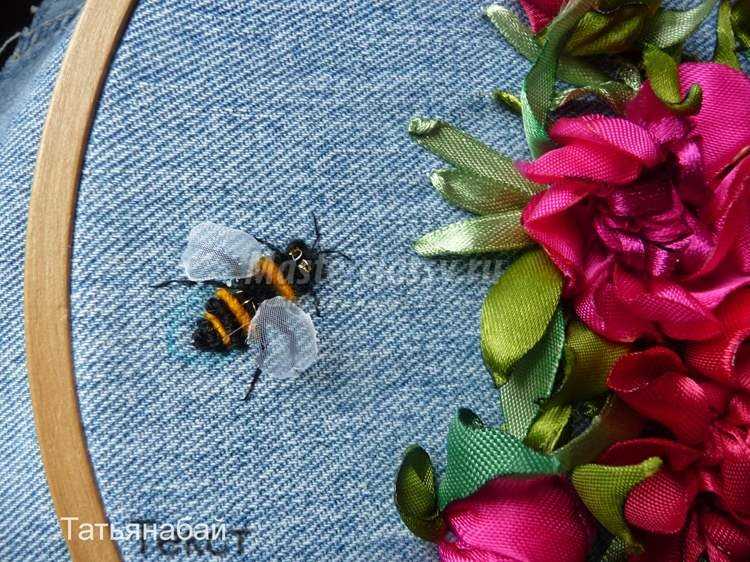 Как вышить пчелку