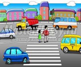 КВН по правилам безопасного поведения на дорогах между родителями и детьми старшей группы. Зелёный огонёк