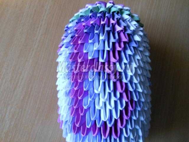 модульное оригами. Пасхальное яйцо с подставкой