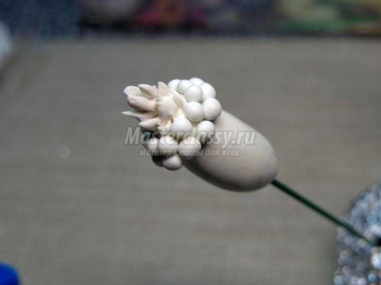цветы из полимерной глины. Мускари