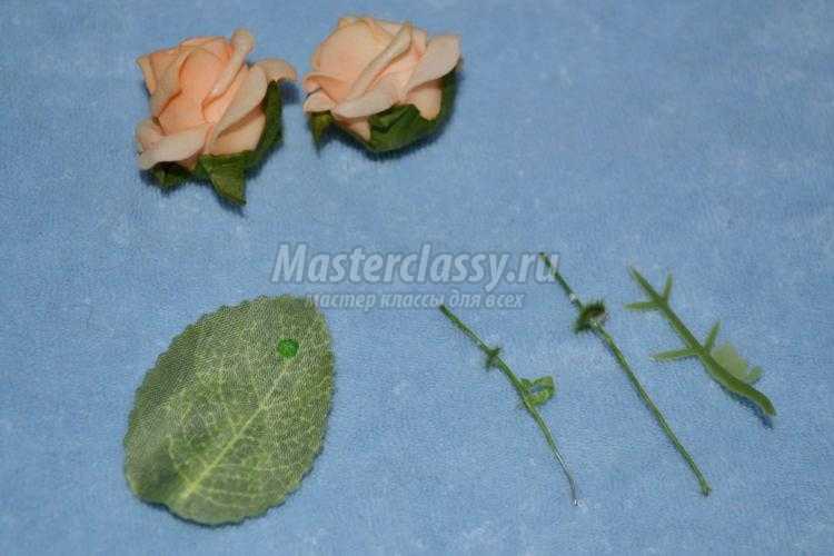 цветочный топиарий из латексных цветов. Чайная роза