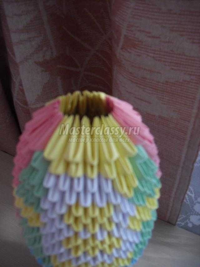 пасхальное яйцо в технике модульное оригами