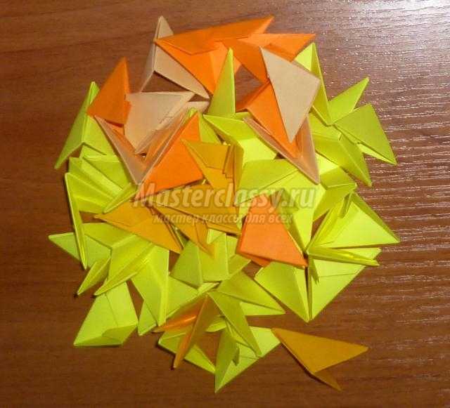 модульное оригами. Цыпленок