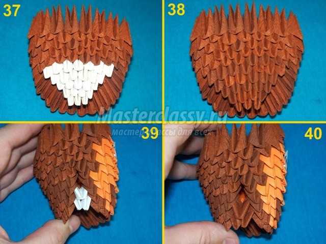 Модульное оригами Чебурашка