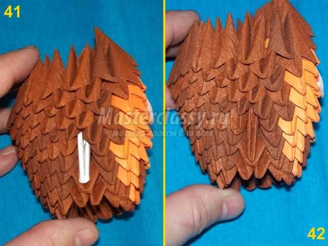Модульное оригами Чебурашка