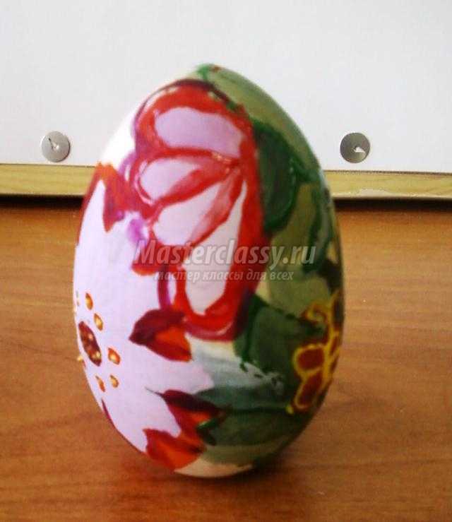 роспись деревянной ложки и пасхального яйца