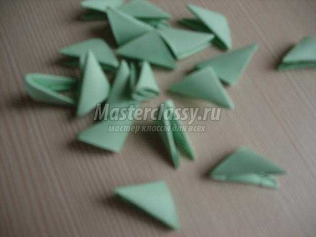 модульное оригами. Лукошко с грибами