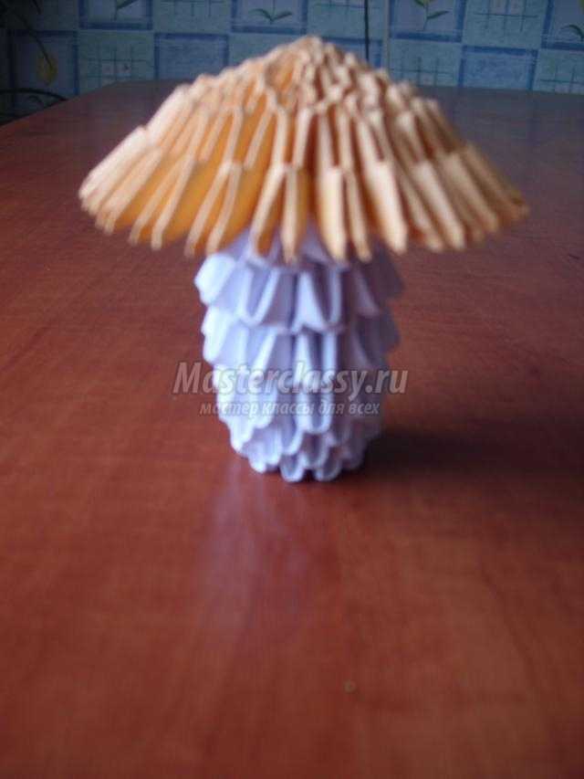 модульное оригами. Лукошко с грибами