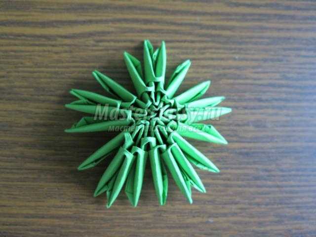 модульное оригами. Цветок солнца