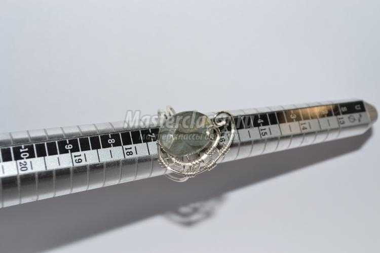 wire Wrap. Регулируемое кольцо из проволоки с лабрадором