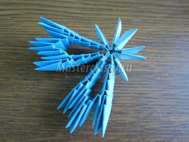 модульное оригами. Василек