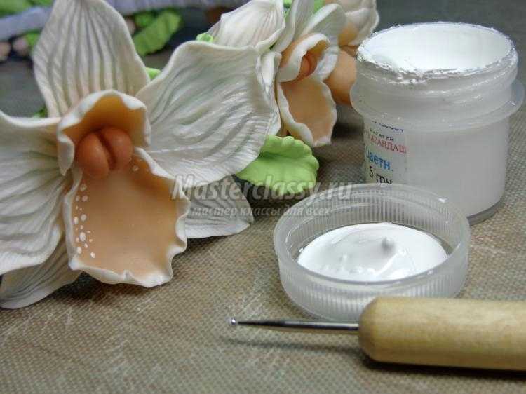 свадебный комплект украшений из полимерной глины