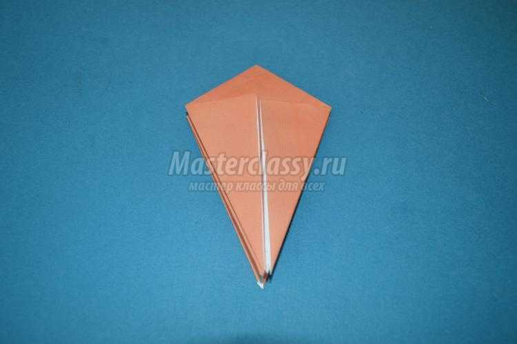 аист из бумаги в технике оригами