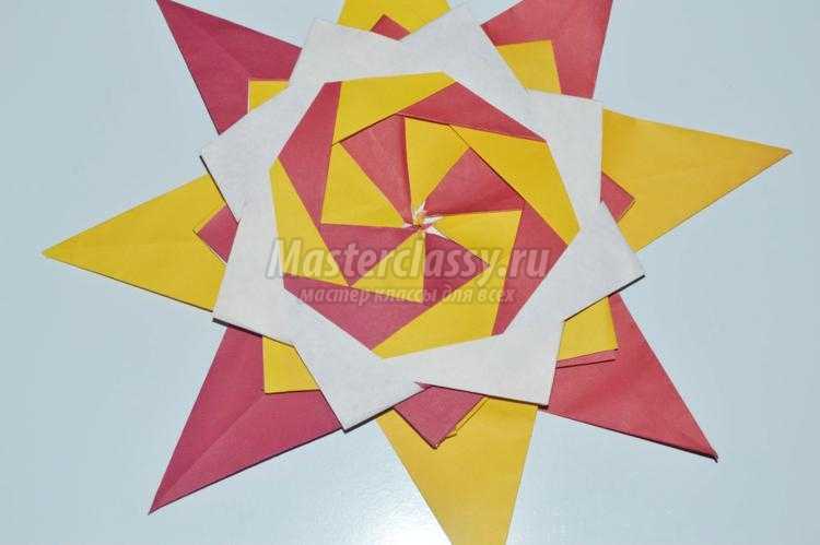 модульное оригами. Восьмиконечная звезда