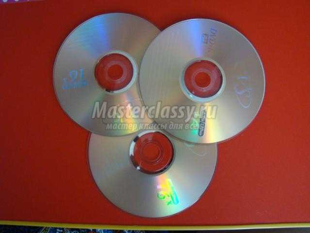 подставка для резинок из компакт-дисков