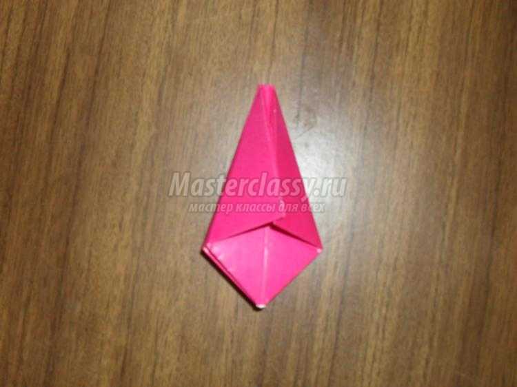 цветы из бумаги в технике оригами. Тюльпан