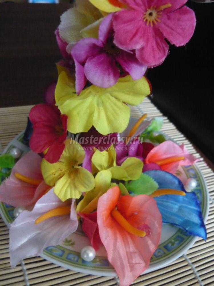 парящая чашка с цветами своими руками