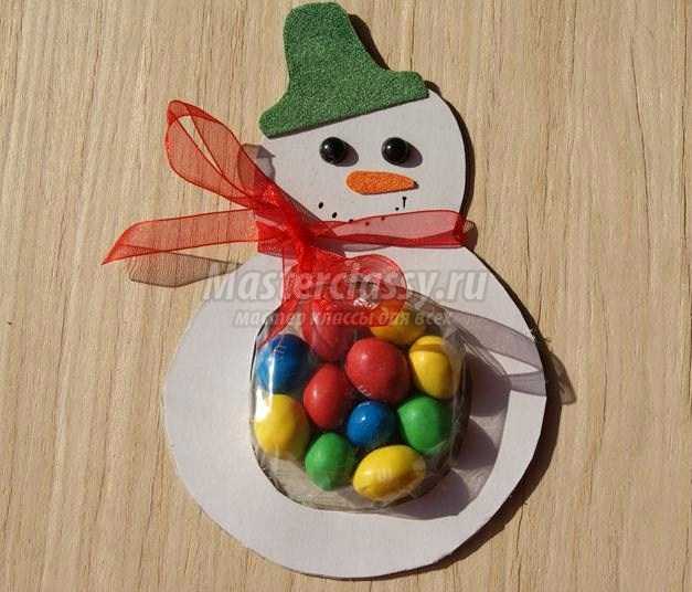 Снеговик упаковка конфет