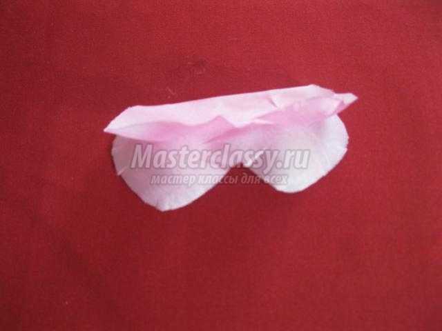 брошь с розой из ткани в японской технике