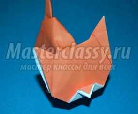 Оригами животные. Котенок. Мастер-класс с пошаговыми фото