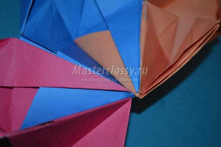 модульное оригами. Цветок из пяти лепестков