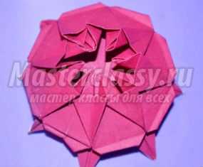 Оригами. Цветок циннии. Мастер-класс с пошаговыми фото