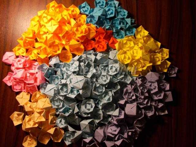 новогоднее панно оригами-мозаика. Снегурочка
