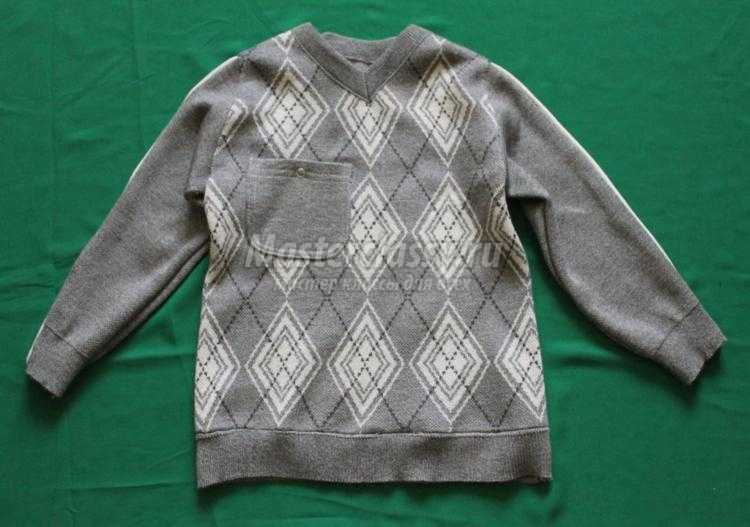 детский свитер из жилетки своими руками