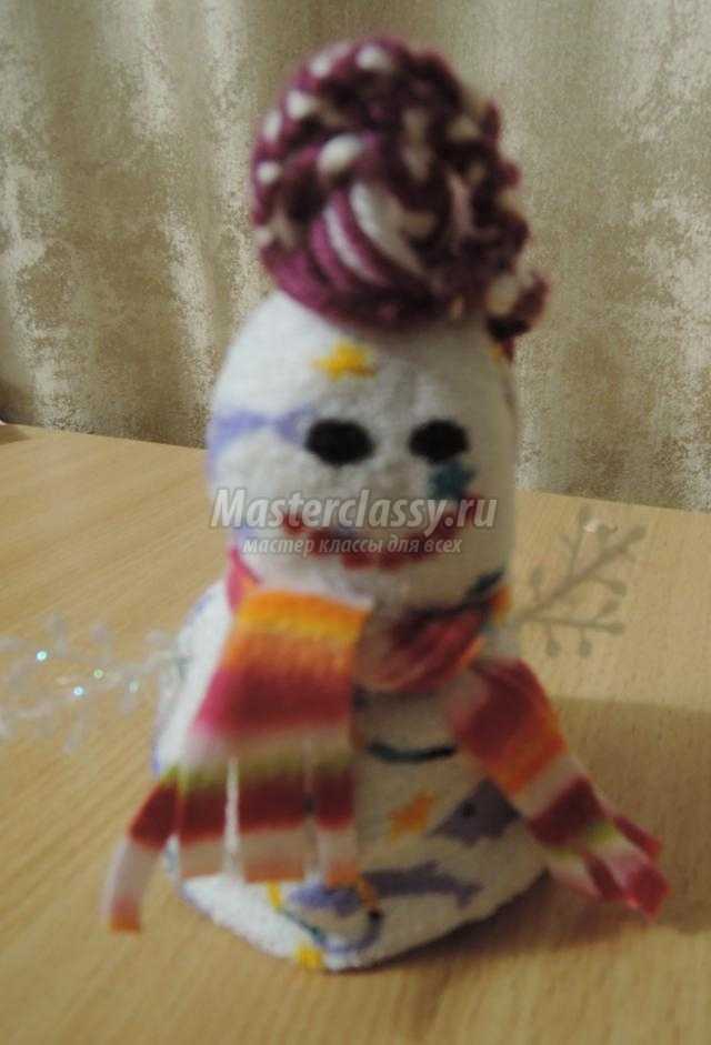 снеговик из ткани своими руками