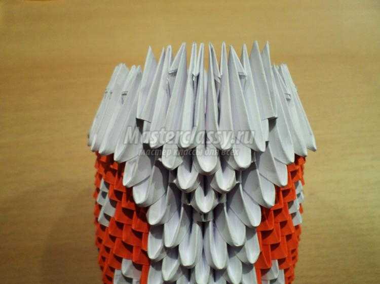 модульное оригами. Дед Мороз своими руками