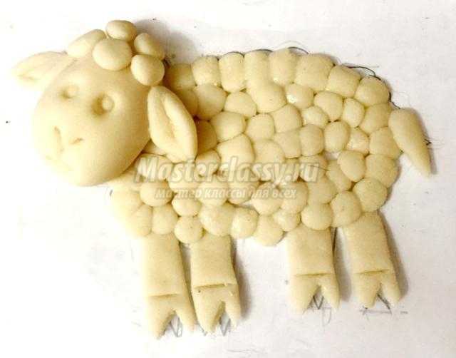 Символ года. Овца из соленого теста. Мастер-класс с пошаговыми фото