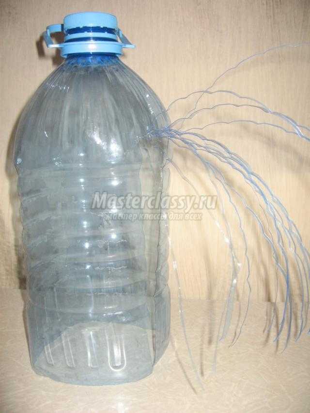 новогодний мобиль из пластиковой бутылки. Снежный купол