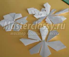 Детские снежинки из бумаги в технике оригами. Мастер-класс с пошаговыми фото
