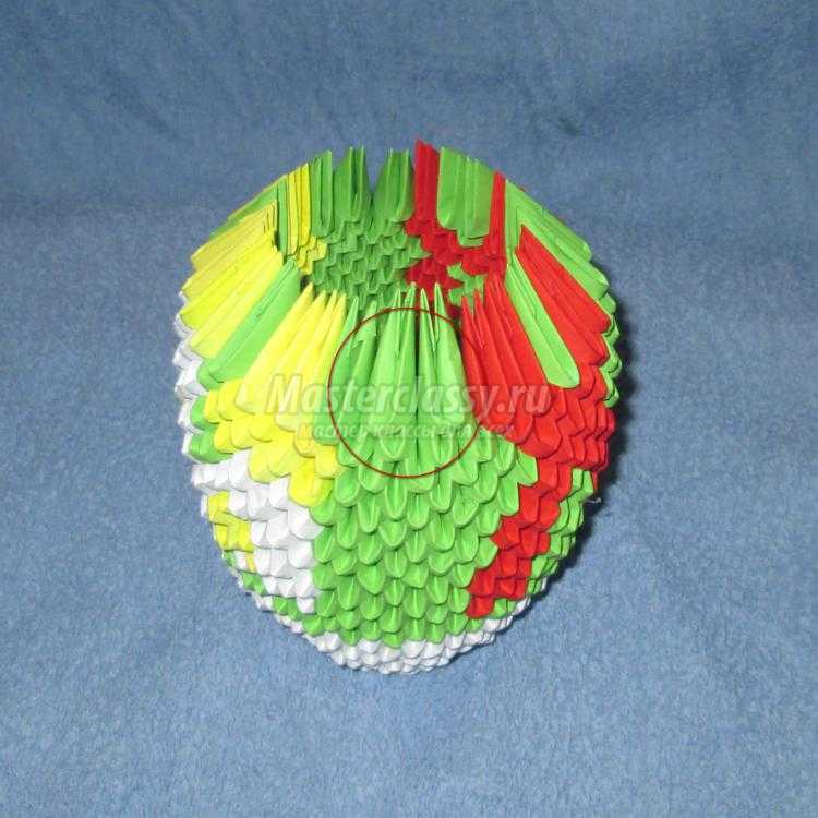 модульное оригами. Пасхальное яйцо с церковью