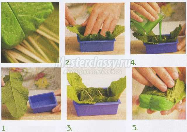 Мыло своими руками Зеленый лист