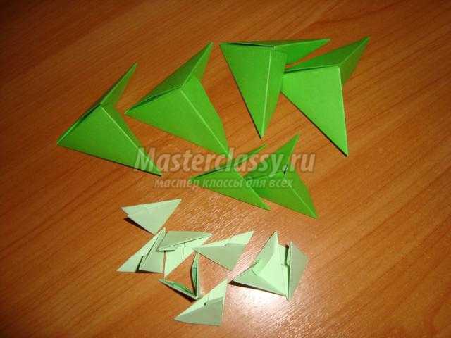 оригами. Елочка из модулей своими руками